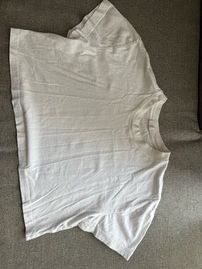 nuuds White Cotton Cropped TShirt